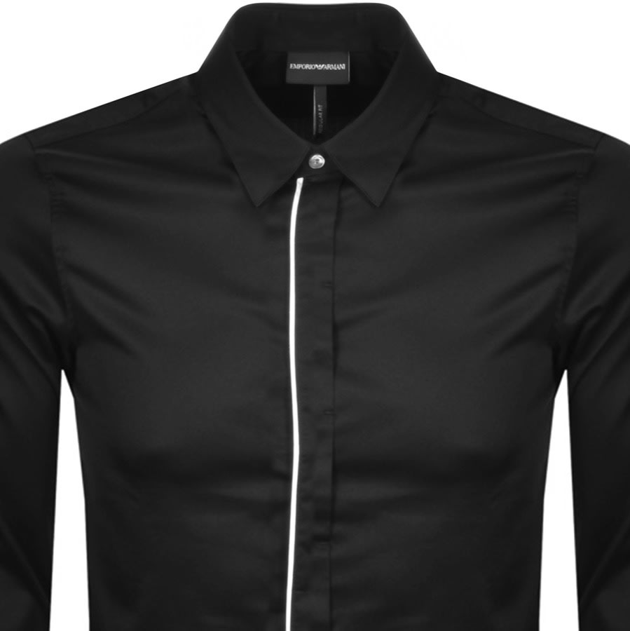 Alternative Image for ProductEmporio Armani Regular Fit Long Sleeved Shirt Blac2